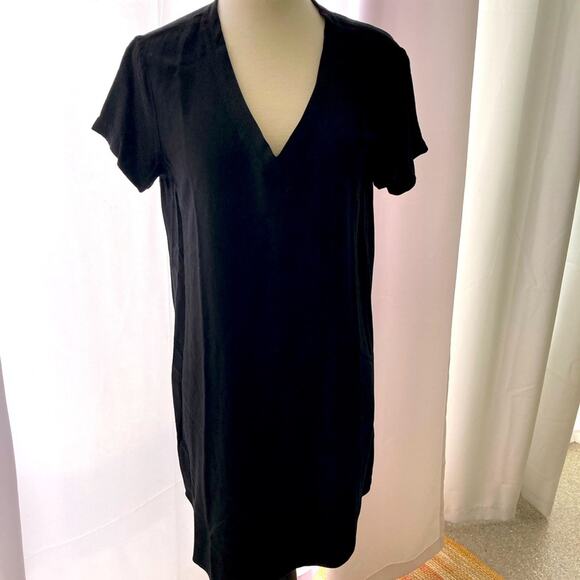 Cloth & Stone Black V-Neck Knit Rayon Dress Size S - Picture 1 of 12